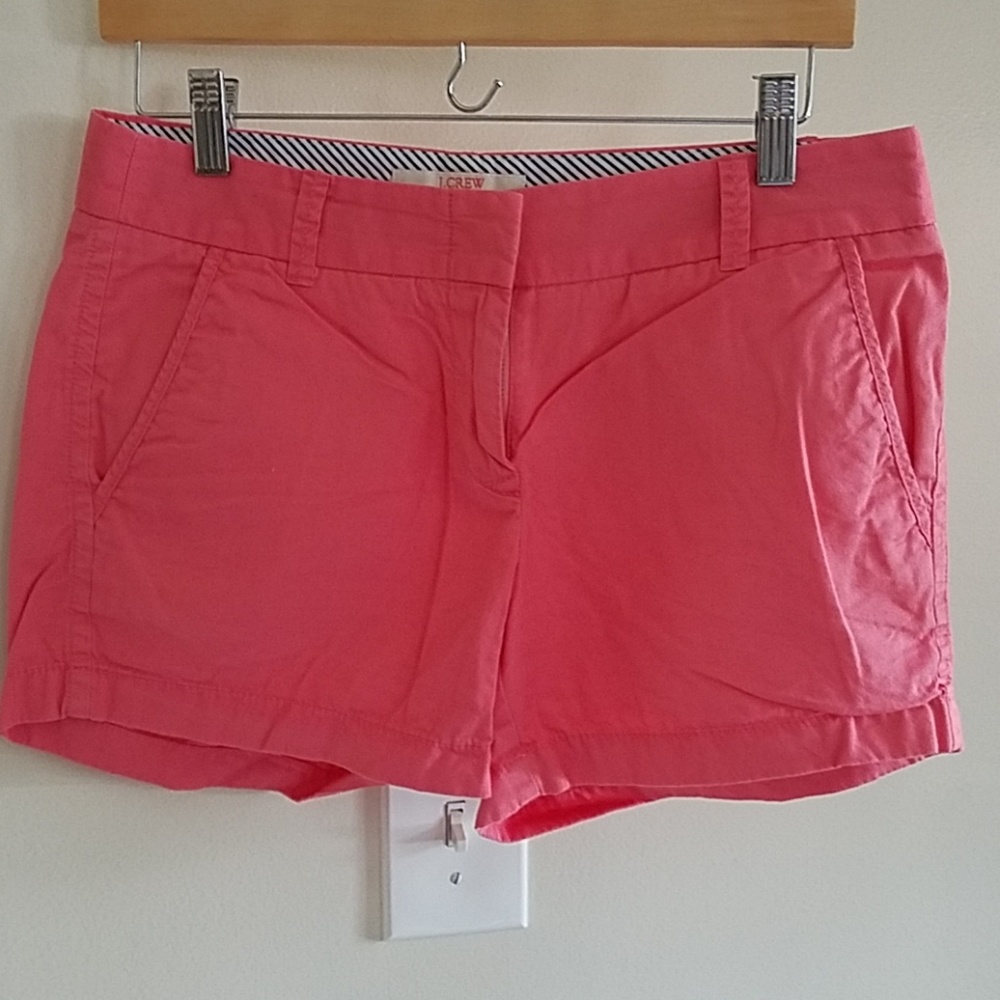 J. Crew Factory pink shorts, 4" inseam, size 2
